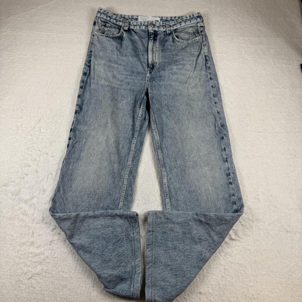 Rag & Bone Jeans Womens Size 28 Blue High Rise Straight Light Wash Cotton Denim